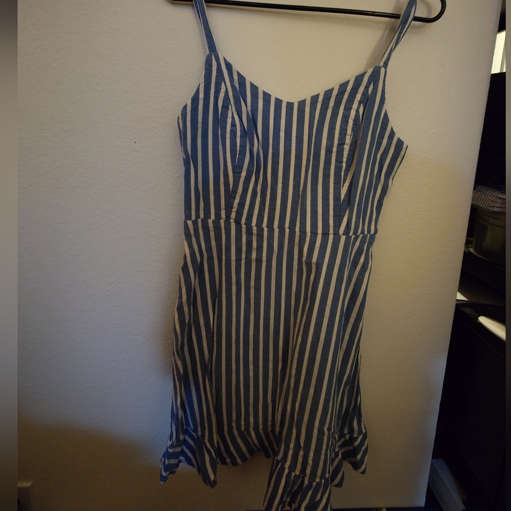 Old Navy Blue and White Striped Dress